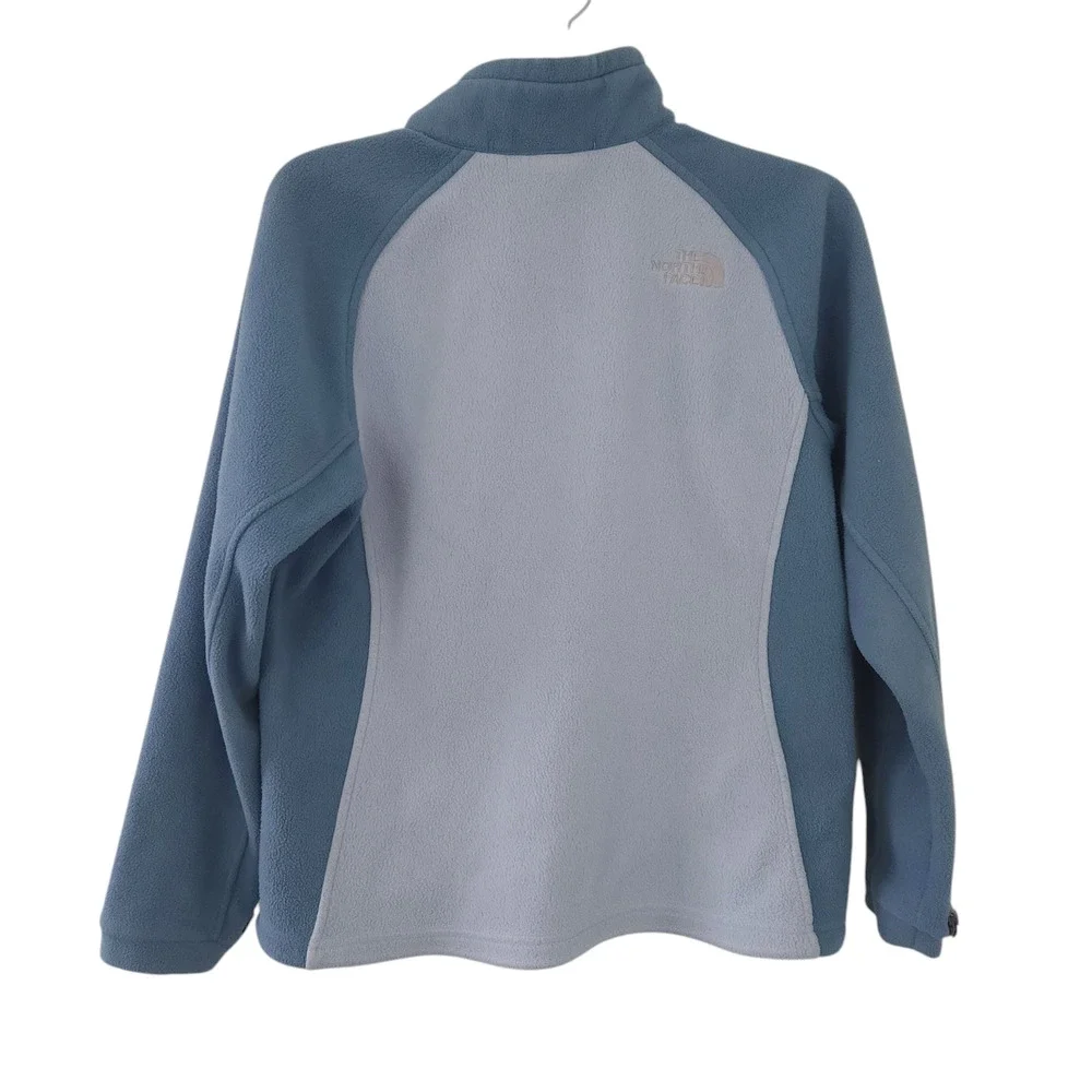 North Face Khumbu Fleece Jacket Womens Sz Medium Blue Full Zip Long Sleeve